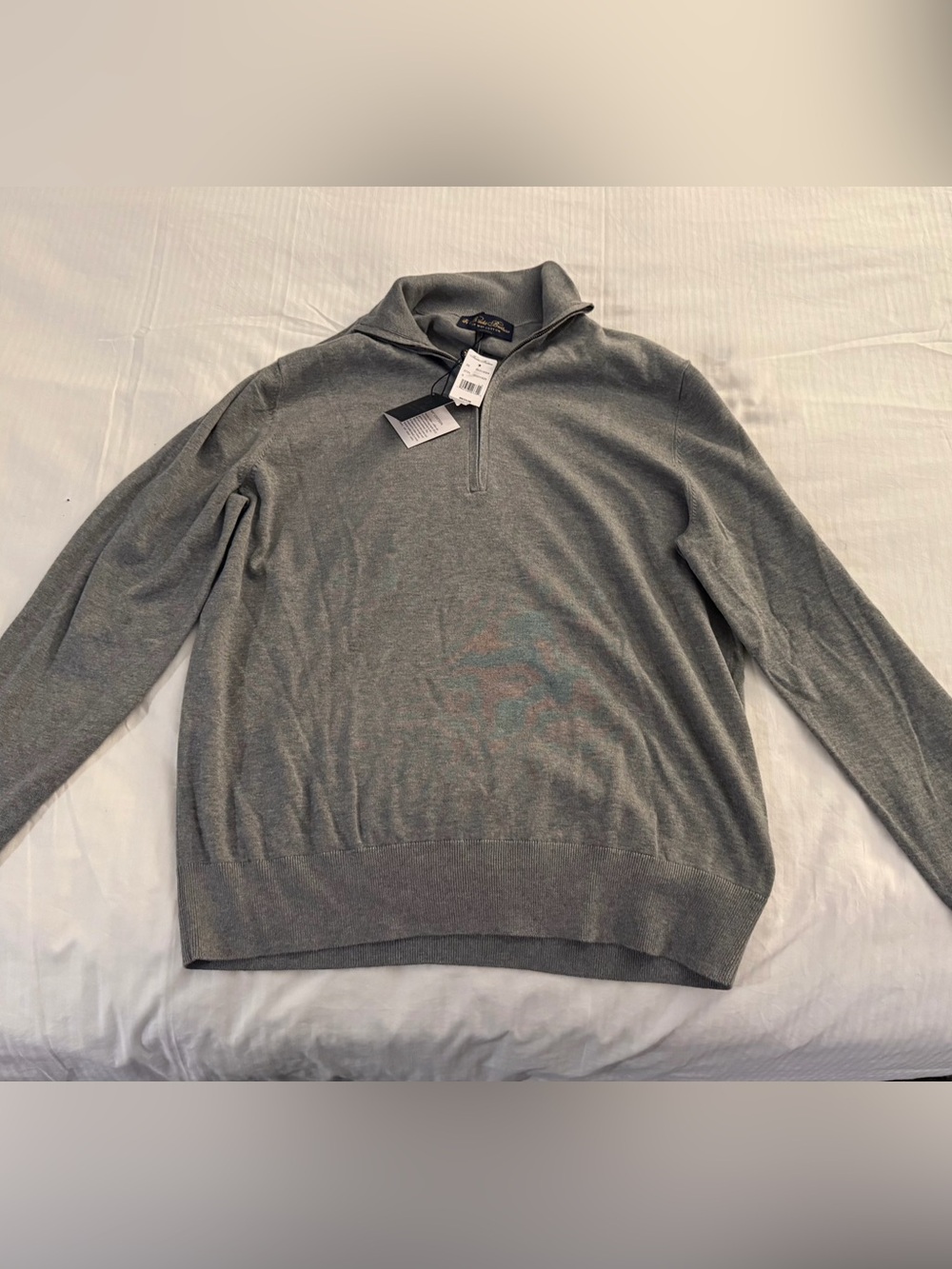 Brooks Brothers Men's Supima Cotton Quarter Zip Size Medium NWT
